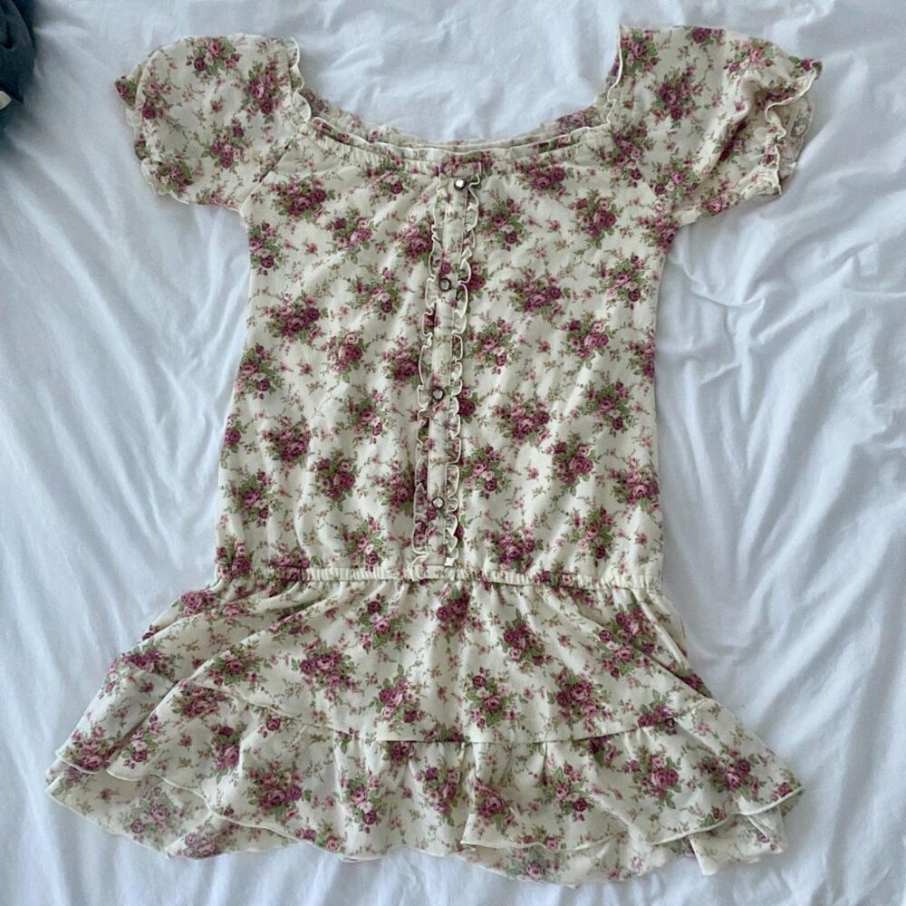 Liz Lisa Women’s cream & pink floral dress